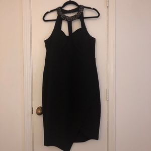 Black mid length dress
